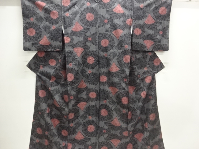 Japanese Kimono / Tsumugi Omeshi Silk
